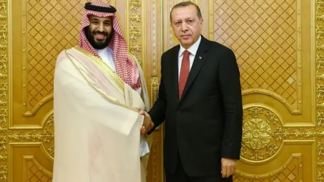 الرئيس التركي رجب طيب أردوغان وولي العهد السعودي محمد بن سلمان