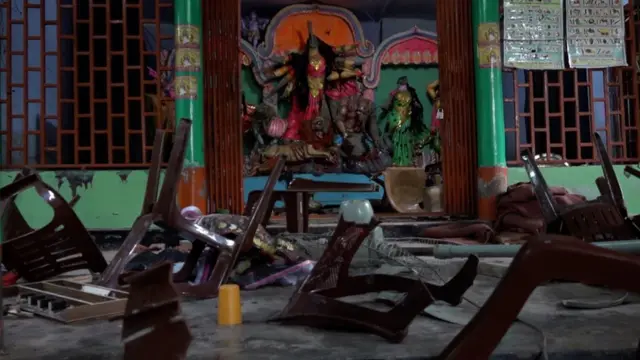 বোরহানউদ্দিনে গুলির পর হিন্দু সম্প্রদায়ের বাড়িঘর মন্দিরে হামলা হয়