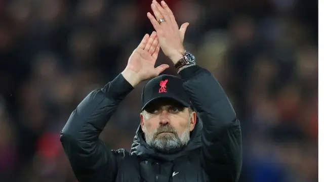 مدرب ليفربول يورغن كلوب في أنفيلد بعد فوزه على فياريال في نصف نهائي دوري أبطال أوروبا - 27/4/2022