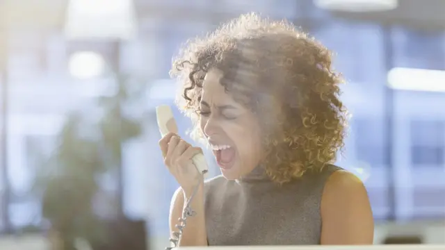 ग्राहक, फोन, होल्ड,