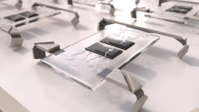 ภาพจำลองจากฝีมือศิลปิน ขยายให้เห็นรายละเอียดของหุ่นยนต์ "ไมโครบอต" ขนาดจิ๋ว