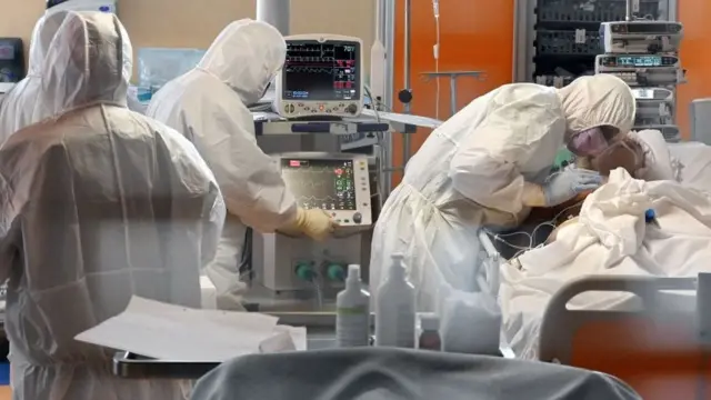 Paciente con coronavirus en Italia