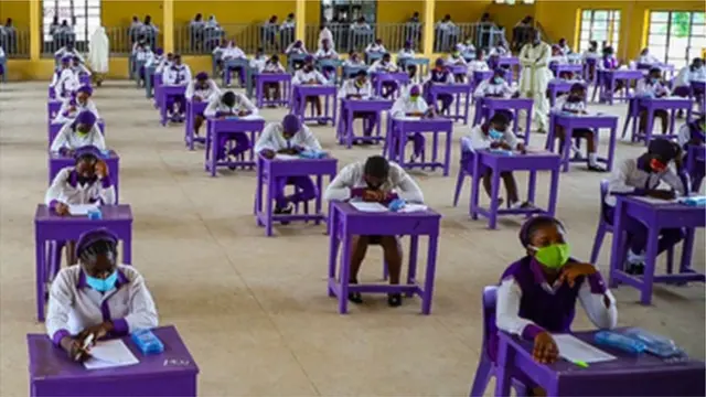 Students wey dey write NECO