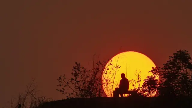 काठमाण्डूमा सूर्यास्त