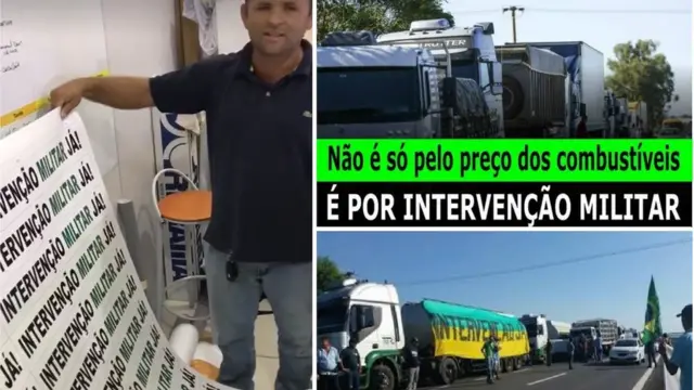 intervenção militar e greve dos caminhoneiros