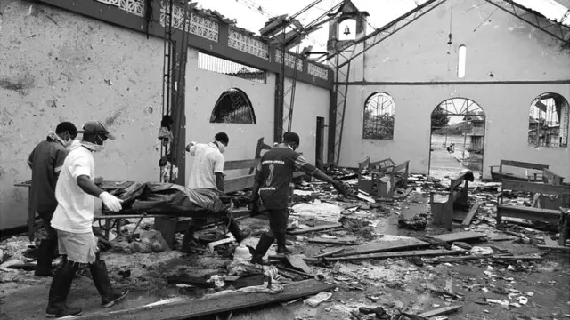 Iglesia destruida de Bojayá