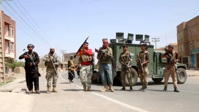 КПП правительственных сил в районе Пули-Малан в Герате, 30 июля 2021 года