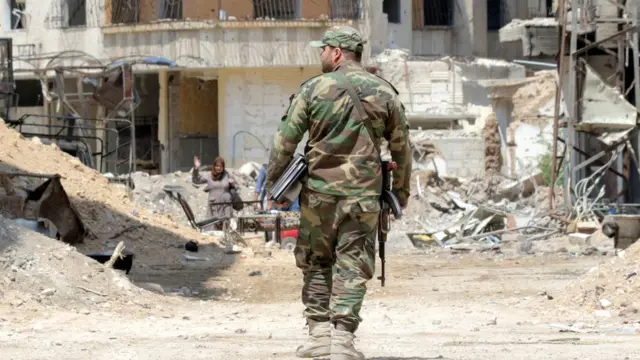 بلدة زملكا التي استعادت القوات السورية السيطرة عليها