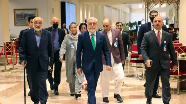 د ښاغلي عبدالله په مشرۍ د افغان دولت سولې خبرو مرکچي پلاوي دې خبر کې ګډون کړی