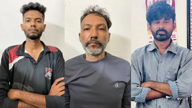 પકડાયેલા આરોપી યશવંતસિંહ, સતુભા અને લખધીર