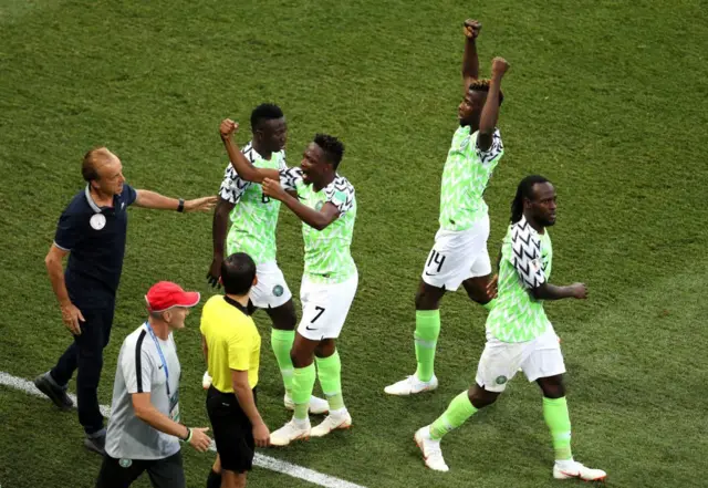 Les Super Eagles lors la Coupe du Monde 2018 en Russie.