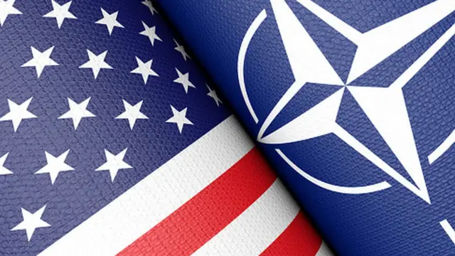 Флаги США и НАТО