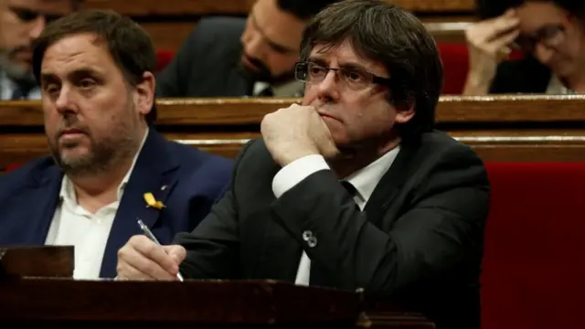 Carles Puigdemont 26 Ekim parlamento oturumunda