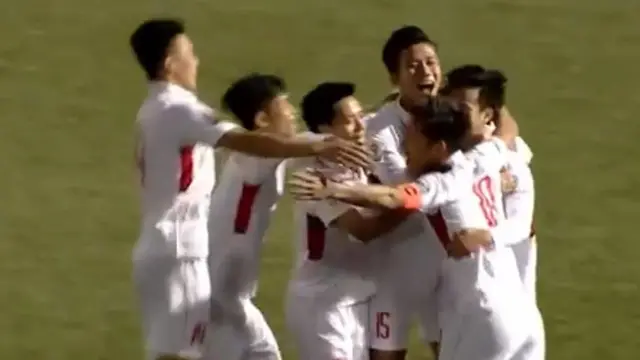 Tuyển Việt Nam với 5/11 người ra sân từ đầu ở độ tuổi U23 đã có khởi đầu hứng khởi.