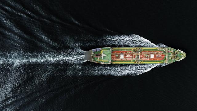 Stock image of an oil tanker.