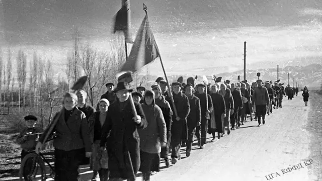 Чоң Чүй каналынын курулушу.