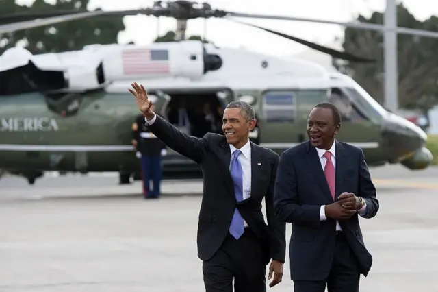 Barrack Obama na Uhuru Kenyatta