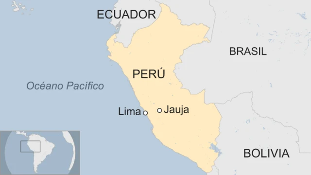 Mapa Jauja, Perú.