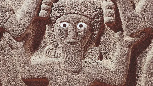 Ele lutou contra a morte até aceitar o inevitável e se tornar sábio. Detalhe de uma placa decorativa que mostra Gilgamesh, da civilização assíria, século 9 aC.