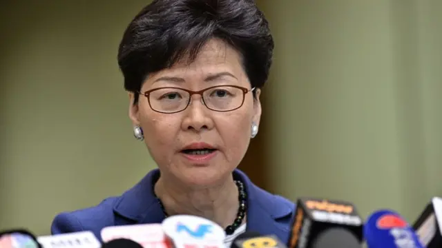 Carrie Lam, jefa Ejecutiva de Hong Kong.