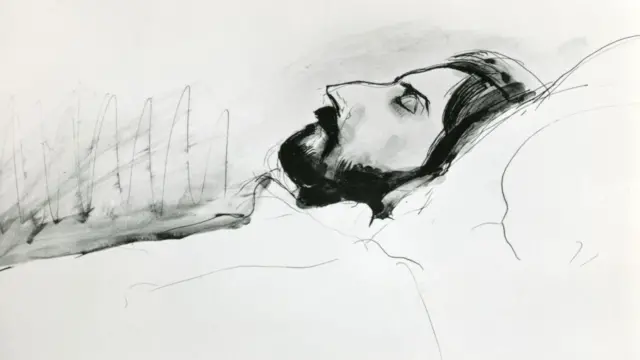 Marcel Proust en su lecho de muerte, el 18 noviembre de 1922.