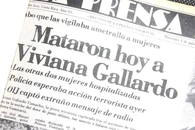 Portada de un diario informando del asesinato de Viviana Gallardo.