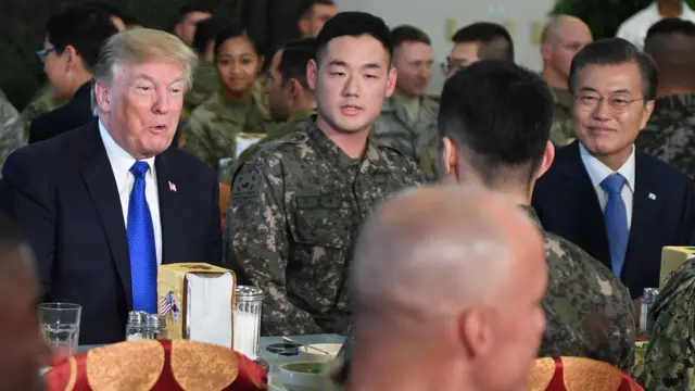 미국 도널드 트럼프 대통령과 한국 문재인 대통령