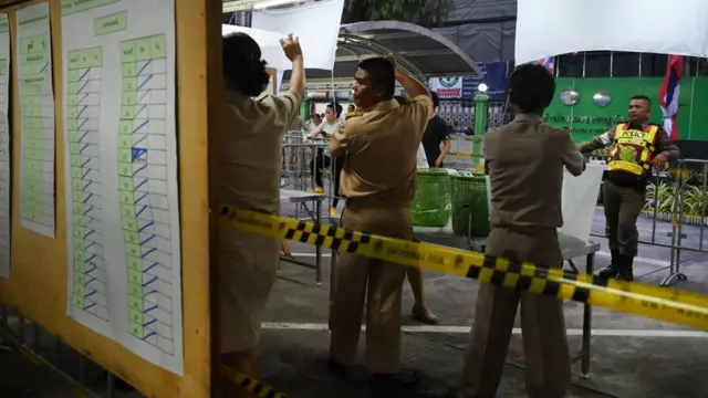 บรรยากาศการนับคะแนนเลือกตั้งสมาชิกสภาผู้แทนราษฎร เมื่อวันที่ 24 มี.ค. 2562