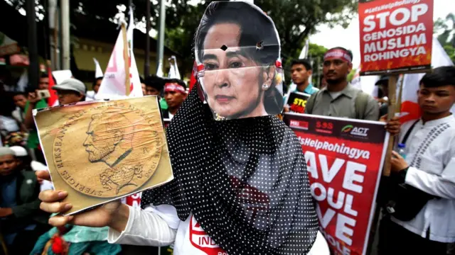 Rohingya, Myanmar, protest