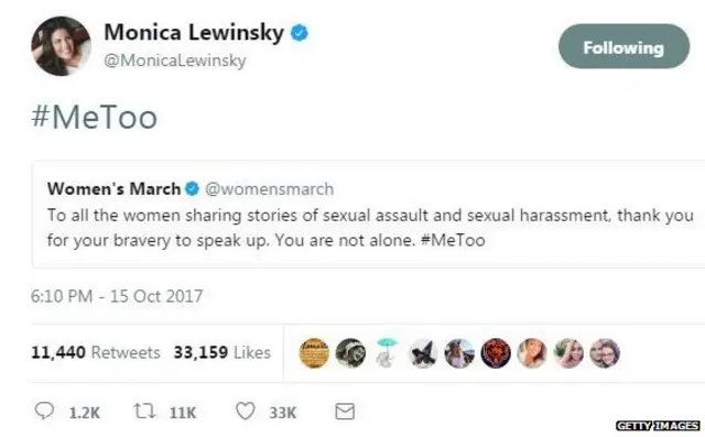 مونیکا لیونسکی, #MeToo