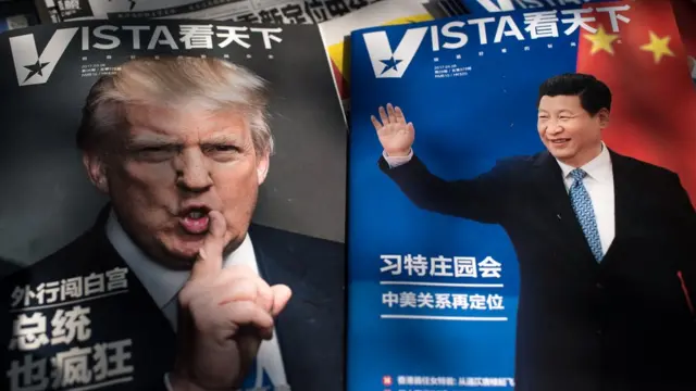 Donad Trump (EUA) e Xi Jinping (China)