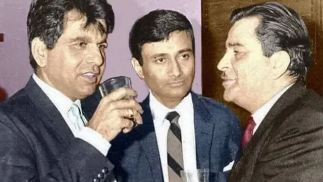 दिलीप कुमार(बाएं), देव आनंद (बीच में) और राज कपूर