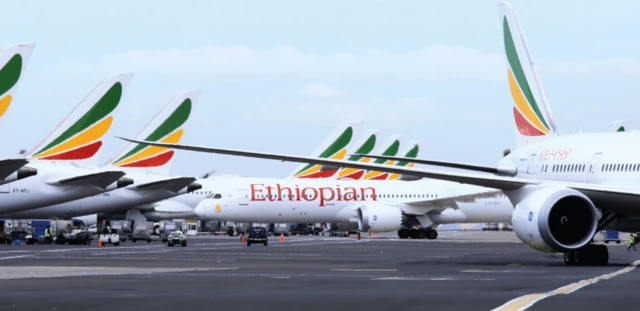 ነፈርቲ መንገዲ ኣየር ኢትዮጵያ ኣብ መዓርፎ ነፈርቲ ቦሌ