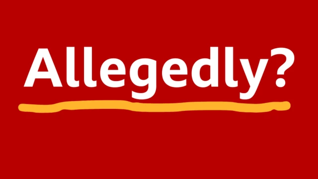 Di word allegedly underlined