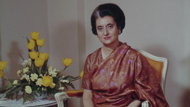 Retrato de Indira Gandhi
