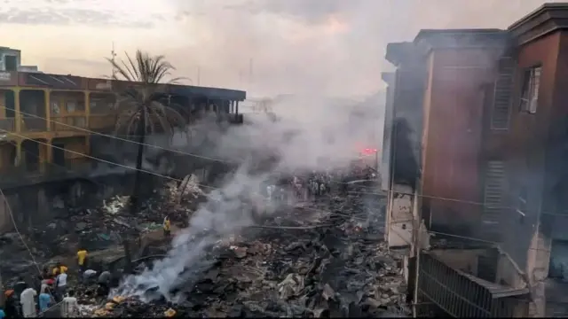 Wani ɓangare na kasuwar Singa ya turnuƙe da hayaƙi