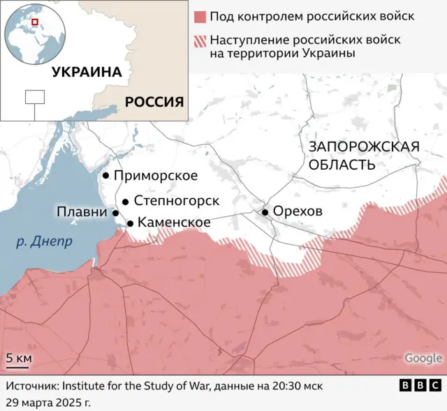 карта запорожской области