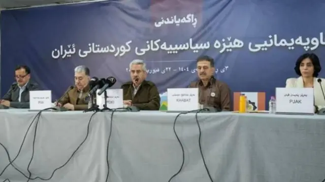 ఇరాన్ ‘‘యూనియన్ ఆఫ్ పొోలిటికల్ ఫోర్సెస్ ఇన్ ఇరానియన్ కుర్ధిస్తాన్’’ ఏర్పాటు చేయడాన్ని ఖుర్దు పార్టీలు వ్యతిరేకిస్తున్నాయి. 