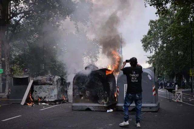 Basura a punto de quemarse