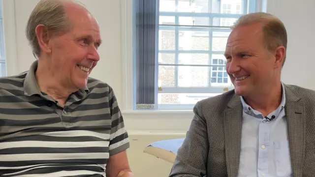 Mike Colley (L) with his son Mark