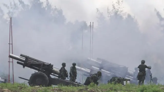 Tayvan ordusunun tatbikatı