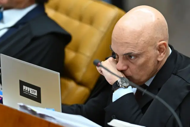 Alexandre de Moraes durante audiência no STF