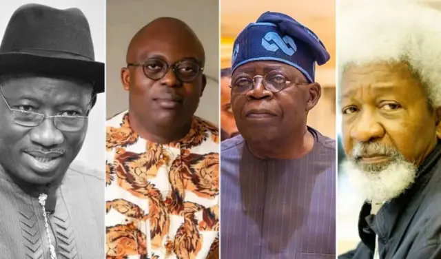 Goodluck Jonathan, Siminalayi Fubara, Bola Tinubu, na Wole Soyinka