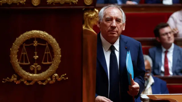 Le Premier ministre Bayrou avant son discours devant le Parlement