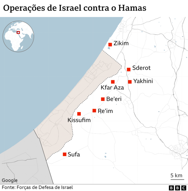 Locais com combates ativos entre Israel e Hamas próximossaque mínimo bet365Gaza (demarcadasaque mínimo bet365pontilhado)