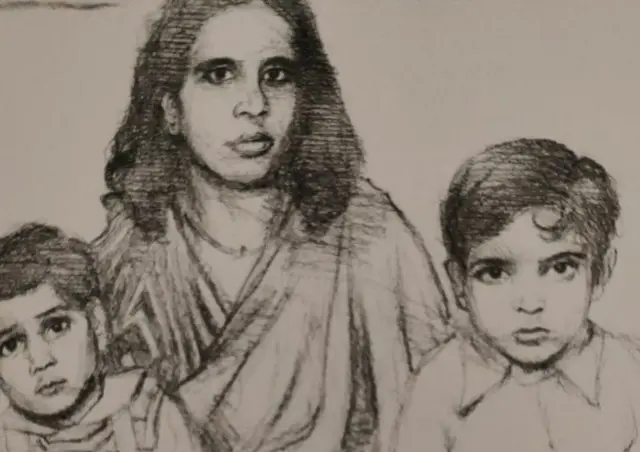 જાવેદ અખ્તરનાં માતા સફ્ફો (વચ્ચે) અને ભાઈ સલમાન અખ્તર (ડાબે)