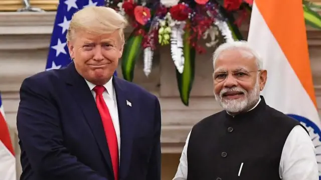 ડોનાલ્ડ ટ્રમ્પ અને નરેન્દ્ર મોદી