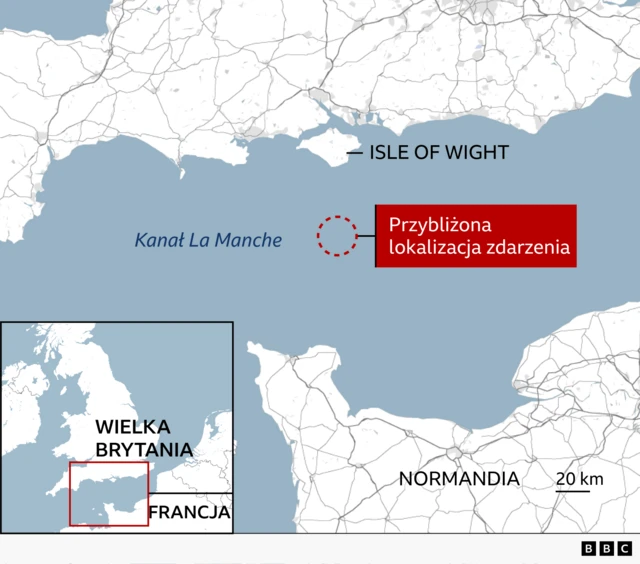 Mapa z przybliżoną lokalizacją zdarzenia