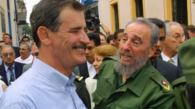Vicente Fox y Fidel Castro en 2002. 