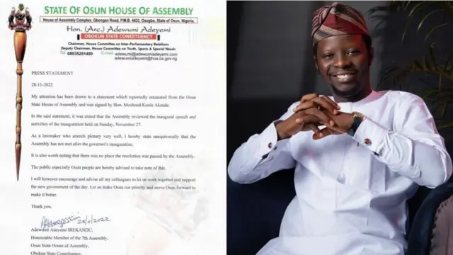 Aworan Atejade Honorebi Adeyemi ati aworan Adeyemi funrarẹ